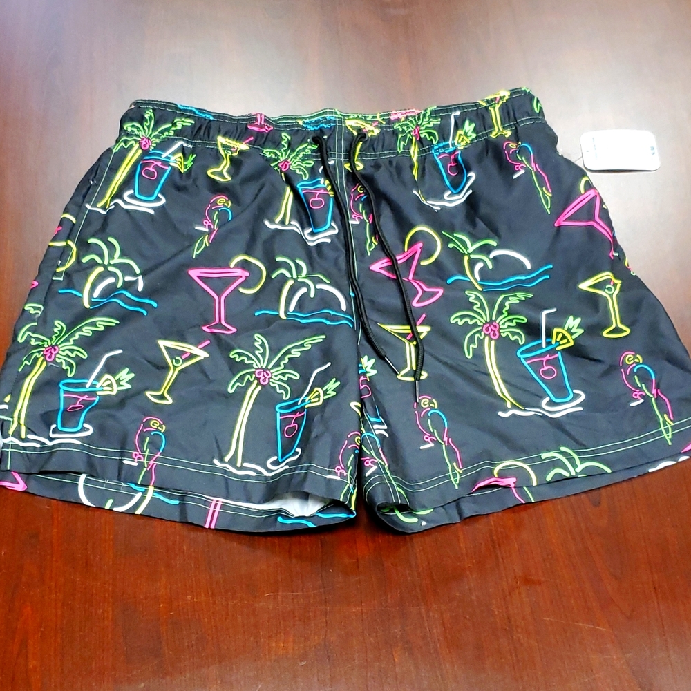 Party swimming trunks large size above the knee nwt